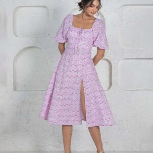 Anasi Clothing Flutter Sleeve ALine Midi Dress