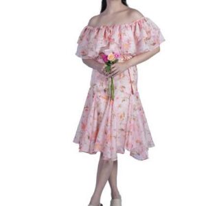 BELLO DONA CLOTHING Women Floral Print OffShoulder