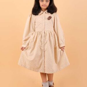 CALYX CLOTHING Girls Polka Dot Print Shirt Collar