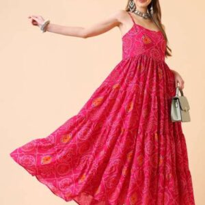 CORSICA Women Floral Printed Fit and Flare Maxi Dr
