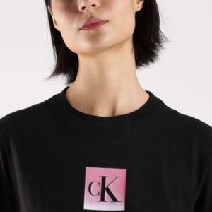 Calvin Klein Jeans Women Brand Logo Printed Round Neck Pure Cotton Tshirt