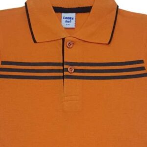 Clothe Funn Boys Striped Polo Collar Cotton Tshirt