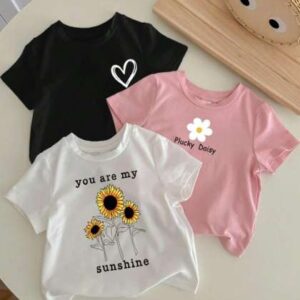 Damn Gud Girls Multicolour TShirt Pack of 33