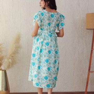 GMI Floral Print Maternity Fit  Flare Maxi Dress