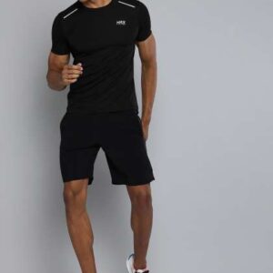 HRX by Hrithik Roshan Men Black Rapid Dry Tshirt