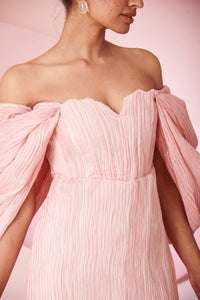 Lea Clothing Co OffShoulder Puff Sleeves Sheath Dr