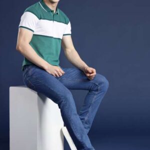 Mast  Harbour Men Colourblocked Polo Collar Tshirt