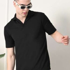 Moda Rapido Men Self Design Polo Collar Tshirt