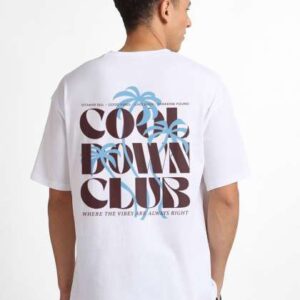 NOBERO Men Oversized Graphic Printed Tshirt