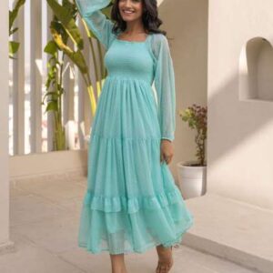 Polago Clothing Georgette ALine Maxi Dress
