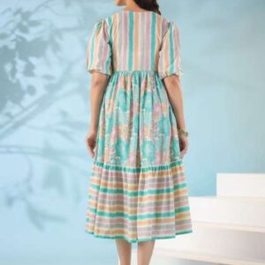 Polago Clothing Women Floral Printed Fit and Flare