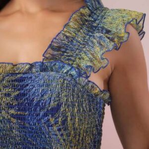 Polago Clothing Women Floral Printed Square Neck F