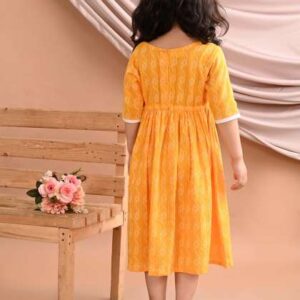 Sangria Printed Cotton ALine Midi Dress