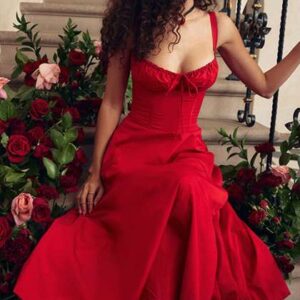 StyleCast Sholuder Straps ALine Midi Dress