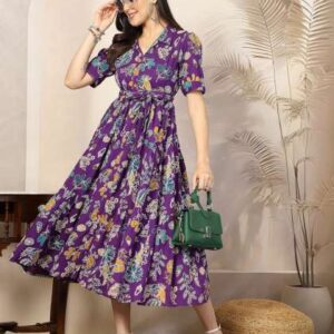 Stylum Tropical Women Printed Fit  Flare Maxi Dres