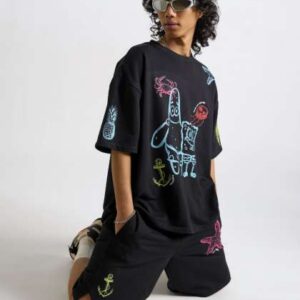 THE CLOTHING FACTORY Men Printed VNeck Applique Ts