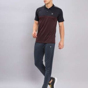 Technosport Colourblocked Polo Collar Antimicrobia
