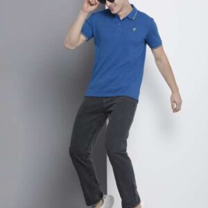 The Indian Garage Co Men Solid Polo Collar Tshirt