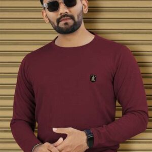 VeBNoR Men Self Design Round Neck Casual Tshirt