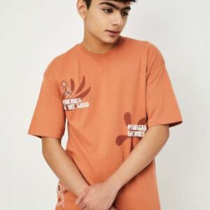 max Boys Graphic Printed Round Neck Relaxed Fit Co