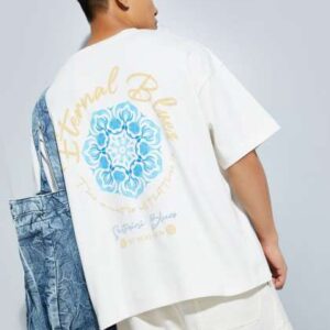 max Men Graphic Printed Round Neck Cotton Relaxed